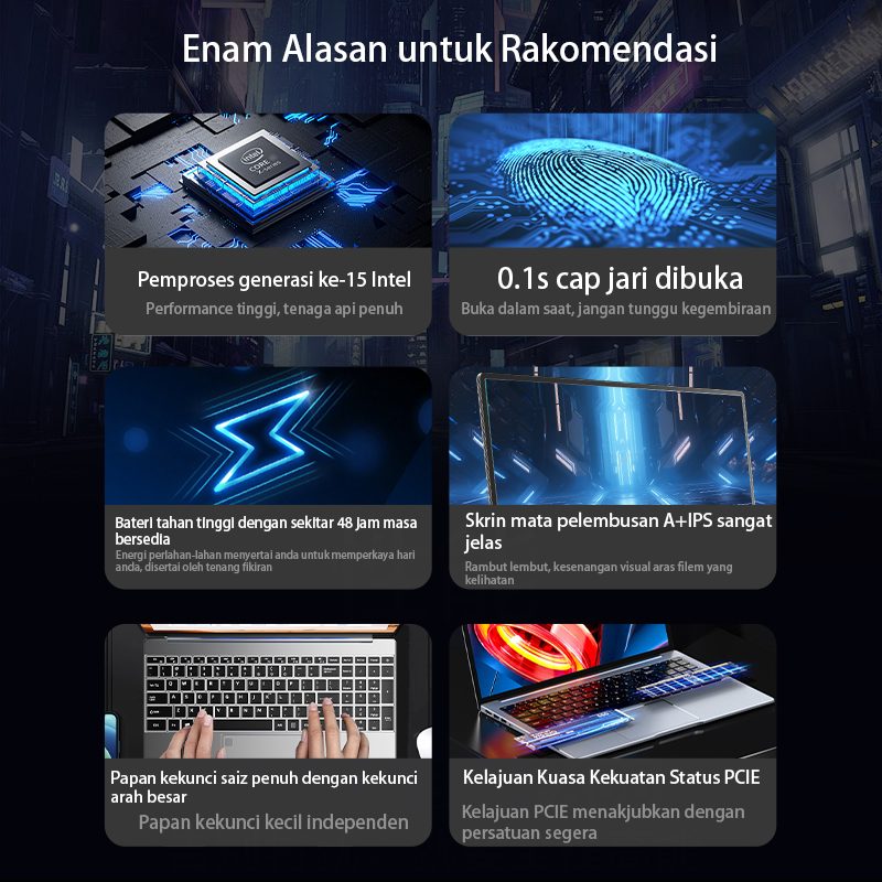 Laptop Windows 11 Intel HD Picture Quality 15.6-inch Thin Laptop, Suitable for Business, Office, Esports, Gaming, Entertainment, Design, Drawing Laptop | Shopee Malaysia