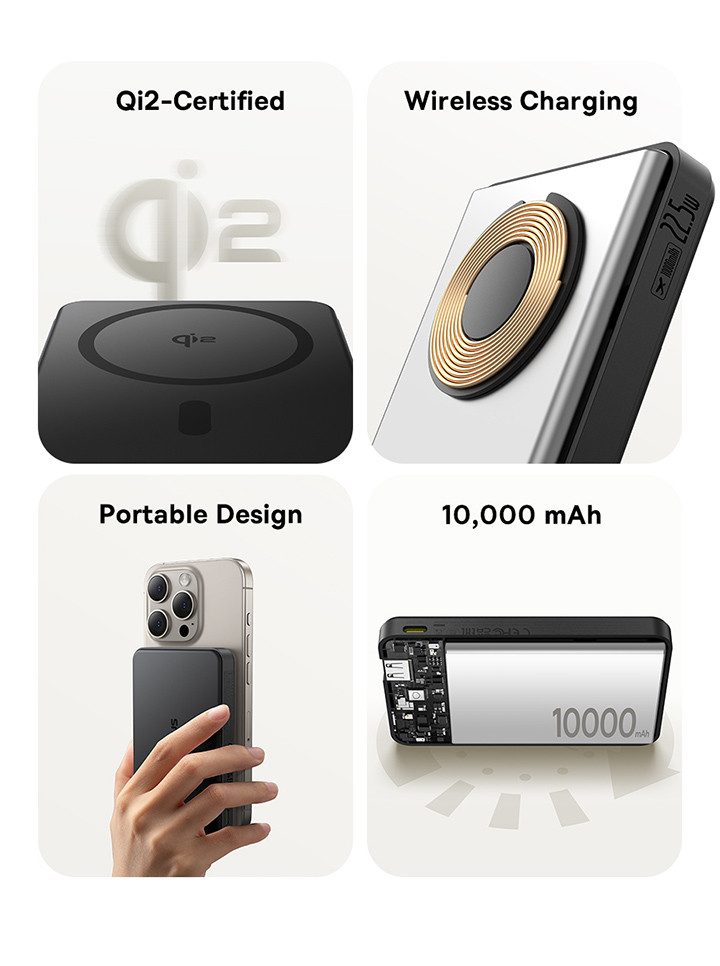 Baseus Magnetic Power Bank 10000mAh MagSafe Qi2 Certified Wireless 22.5W Powerbank for iP16/15/14 | Shopee Malaysia