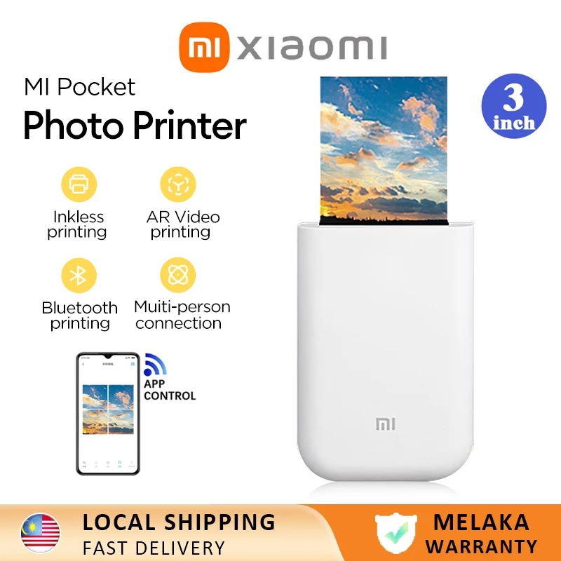 Xiaomi Mi Pocket Photo Printer with ZINK Inkless Bluetooth Printing (2026)