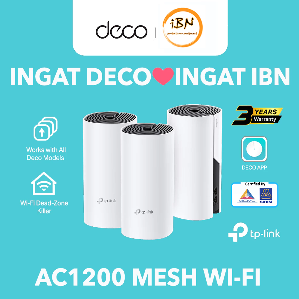TP-Link Deco E4 AC1200 Whole Home Mesh Wi-Fi System