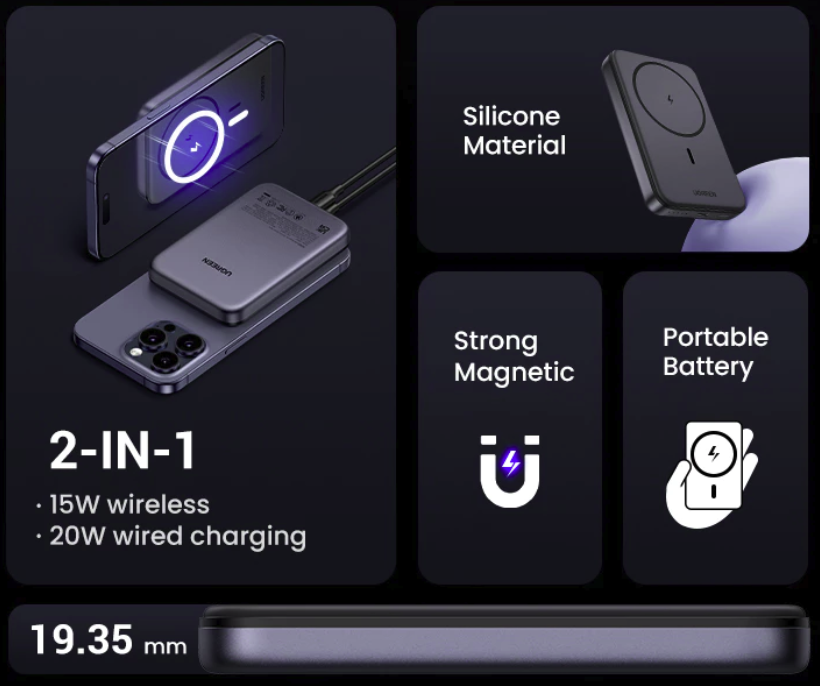 UGREEN power bank slim design